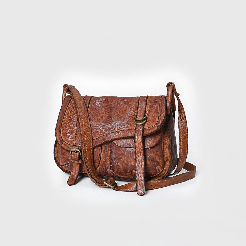 Spaghetti Western Crossbody Genuine Leather Women Bag Handbag Purse