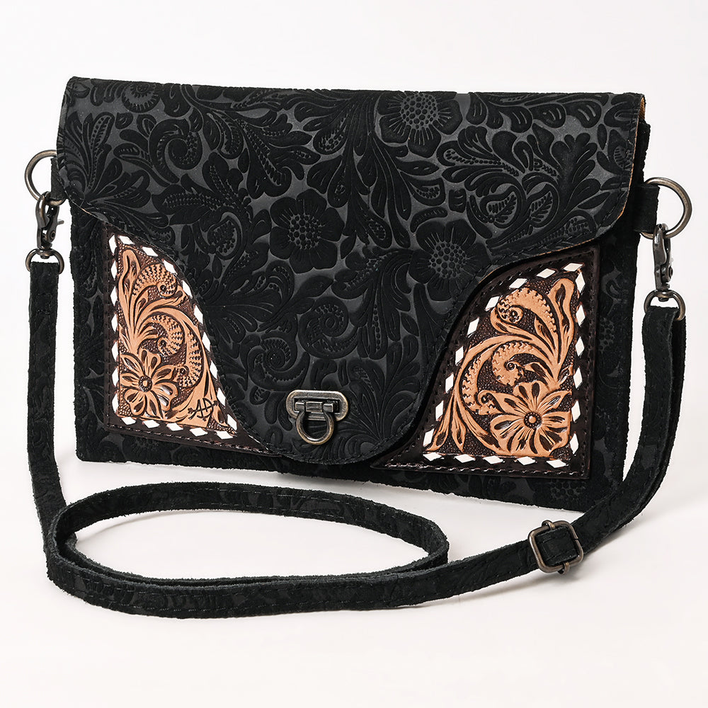 ADBG1641 Crossbody Hand Tooled Genuine Western Leather Women Bag| Handcrafted Bag