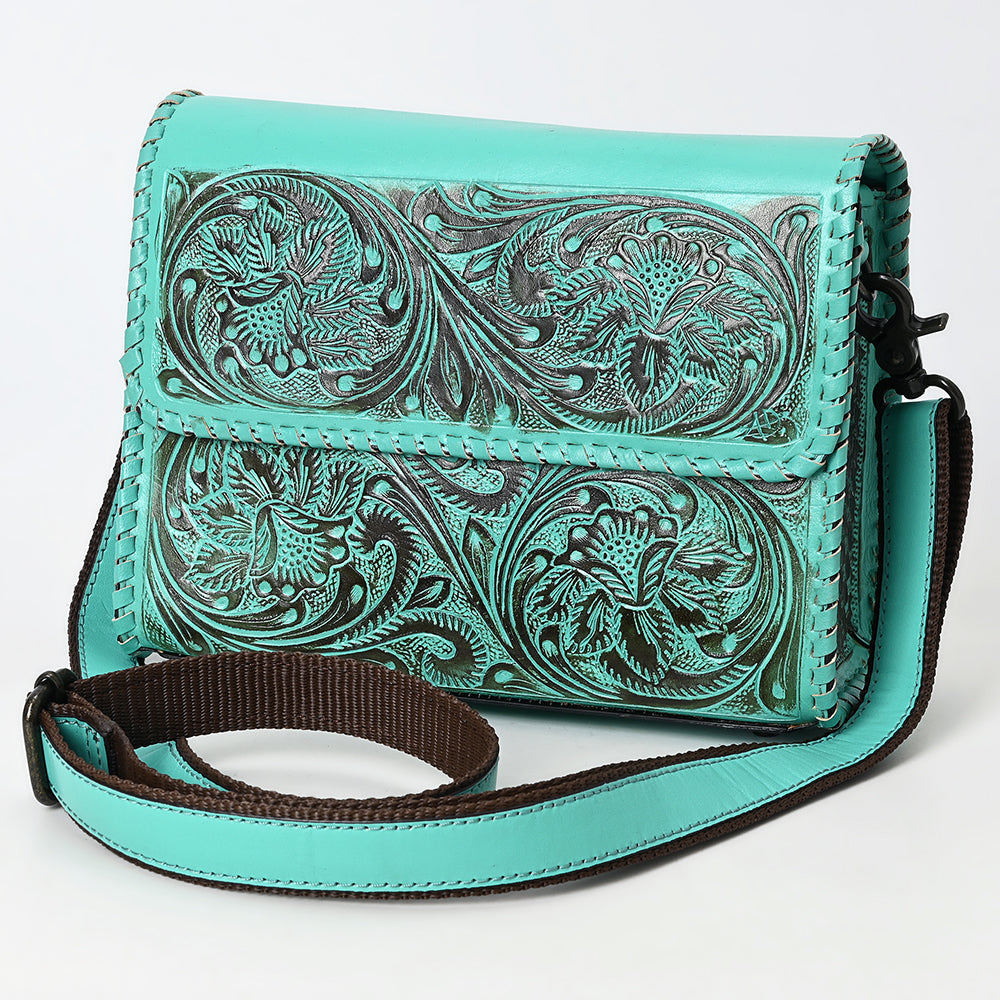 American Darling Crossbody Beautifully Hand Tooled Genuine Leather Western Women Bag Handbag Purse