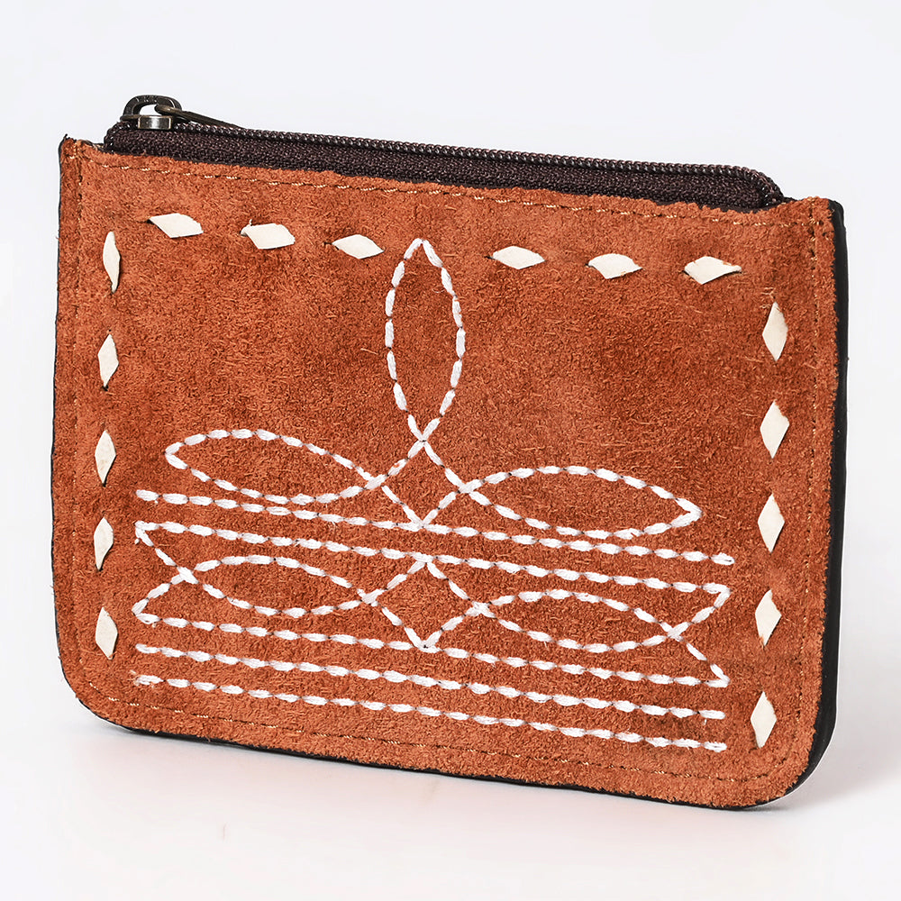 American Darling Coin Purse Suede Genuine Western Leather Women Bag | Hand tooled