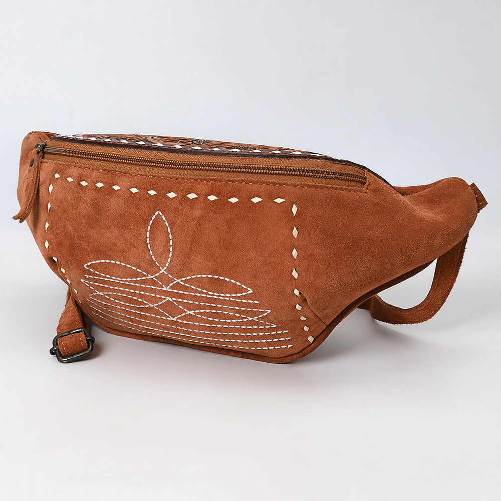 American Darling Fanny Pack Genuine Western Suede Leather Women Bag