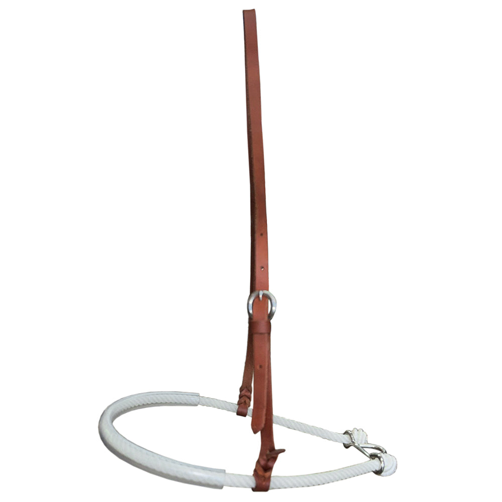 HILASON Western Tack Round Nose Working Single Rope Noseband Bosal Tan
