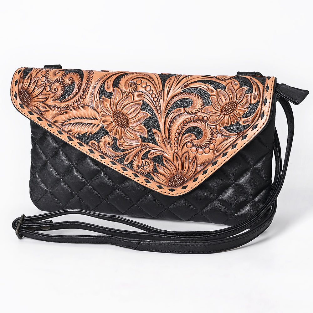 American Darling Wallet Genuine Western Leather Women Bag | Handbag Purse Hand Tooled Travel Jewelry Case