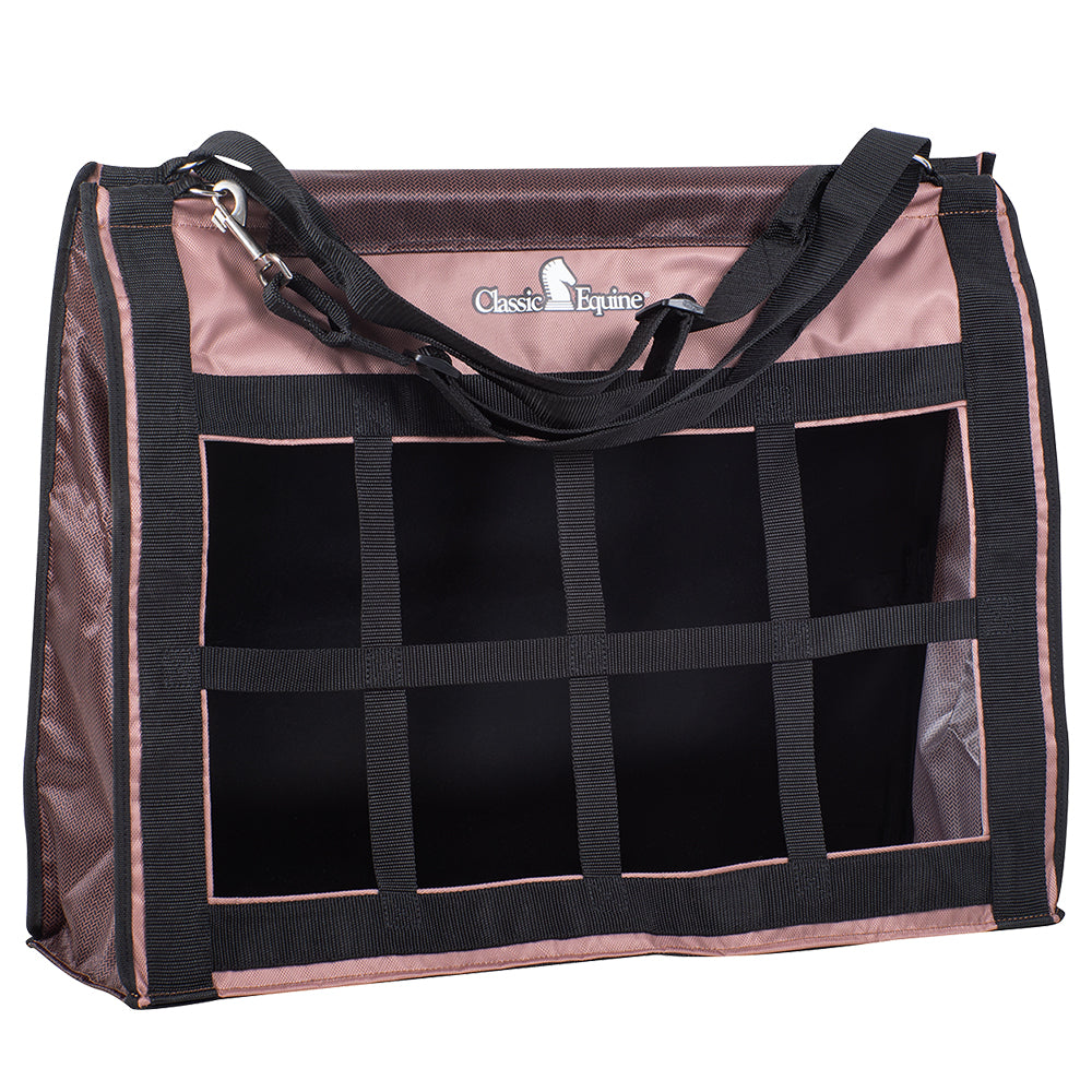 Classic Equine Polyester Topload Hay Bag Hook and Loop Top Flap Wheat Weave