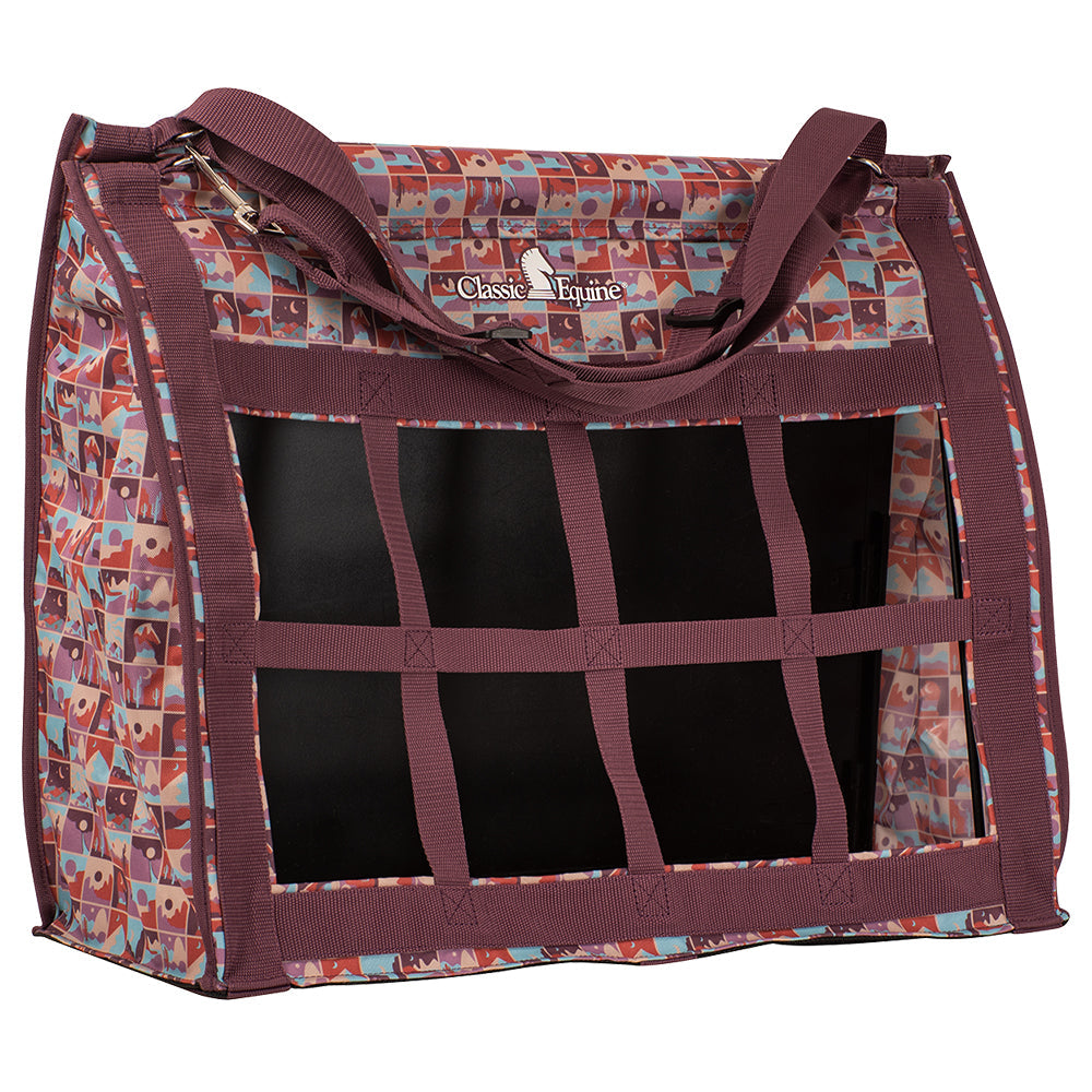 Classic Equine Polyester Topload Hay Bag Hook and Loop Top Flap Moab