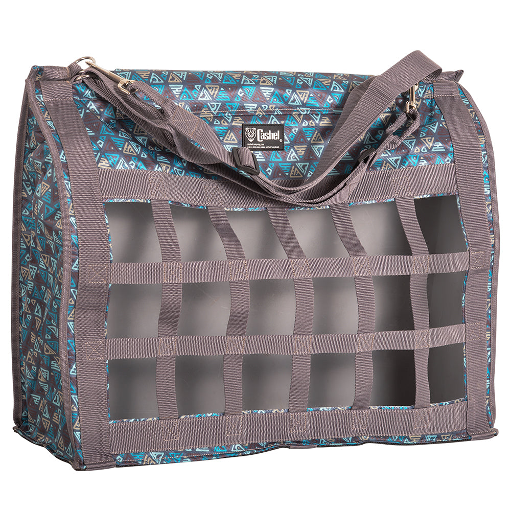 Cashel Slow Feed Top Load Hay Bag Polyester Teal Tribal
