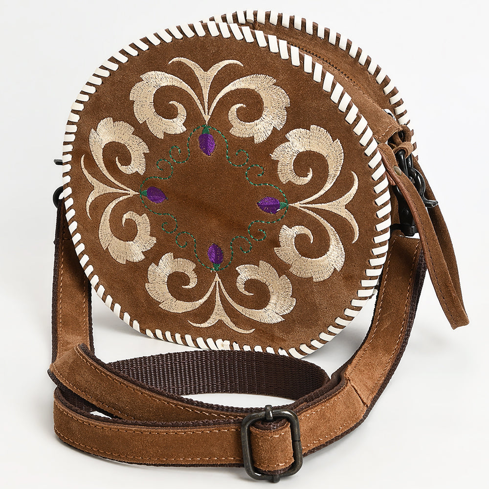 American Darling Canteen Genuine Suede Leather Women Bag Western Handbag Purse