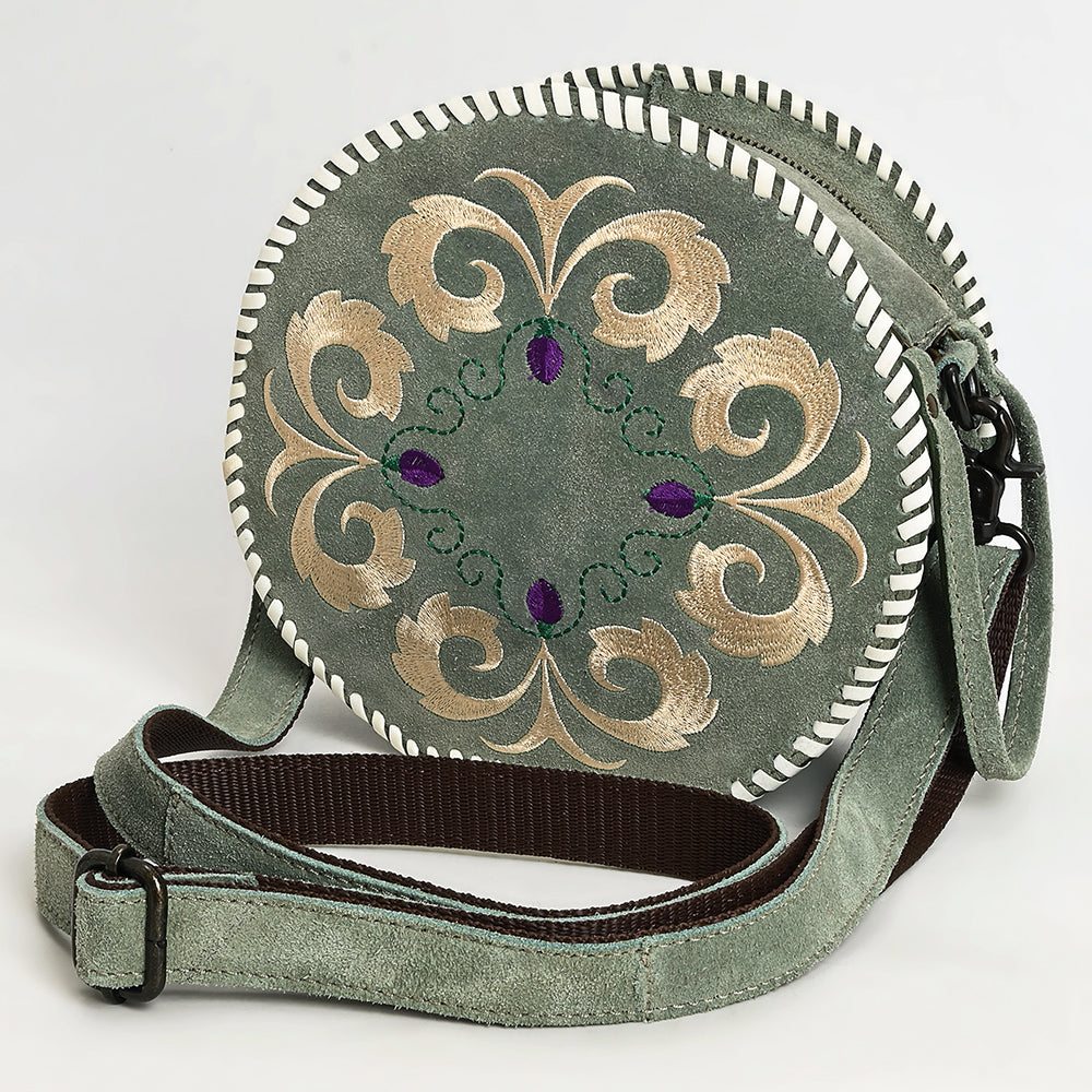 American Darling Canteen Genuine Suede Leather Women Bag Western Handbag Purse