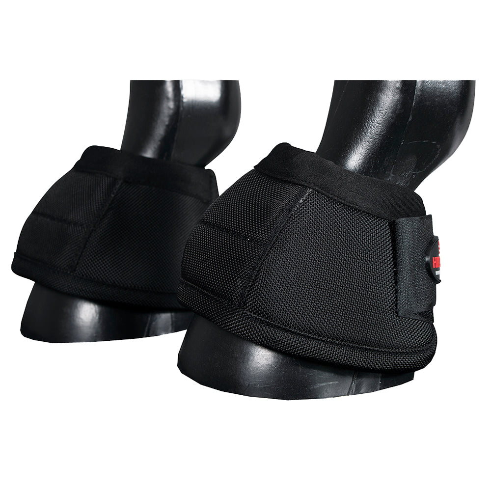 HILASON Ballistic Overreach Bell Boots for Horses Protective, Shock Absorbing, Durable & Comfortable Quick Wrap Hook Loop