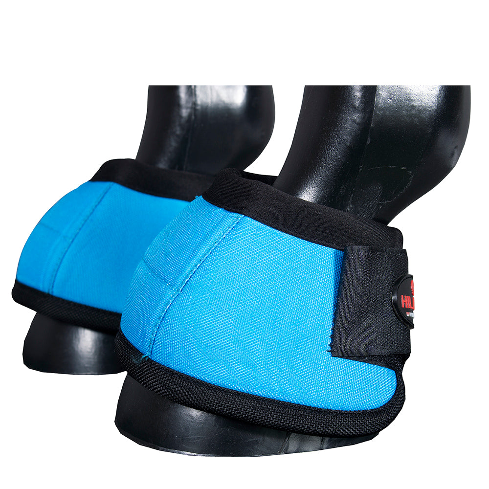 HILASON Ballistic Overreach Bell Boots for Horses Protective, Shock Absorbing, Durable & Comfortable Quick Wrap Hook Loop