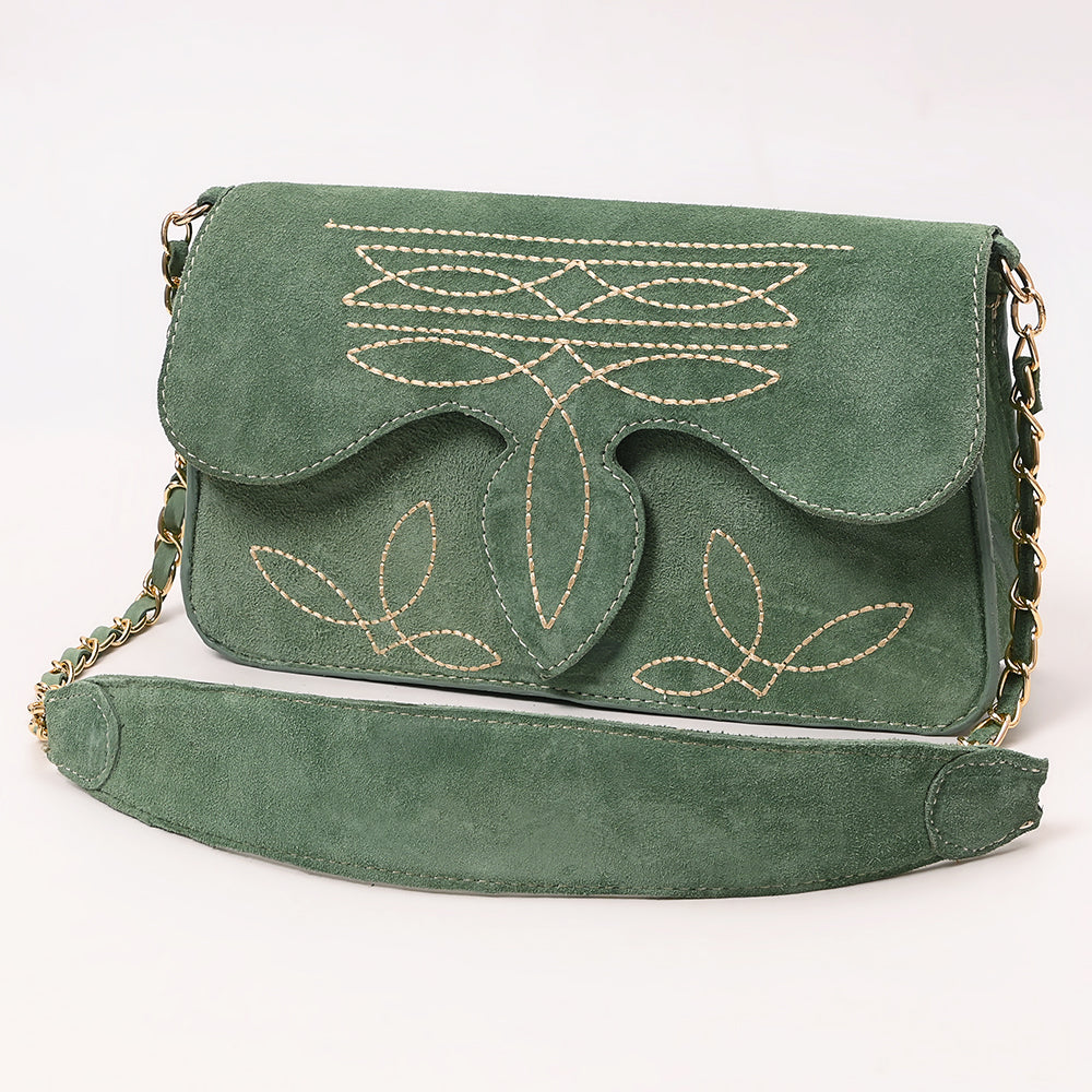 American Darling Suede Bag Genuine Leather Clutch