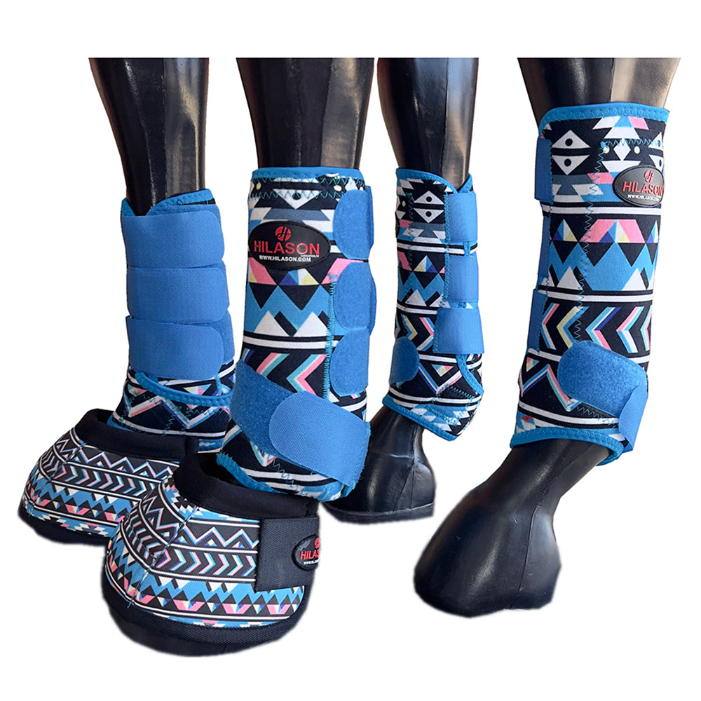 Hilason Horse Medicine No Turn Bell Boots Sports Front Rear Hind Leg Protective