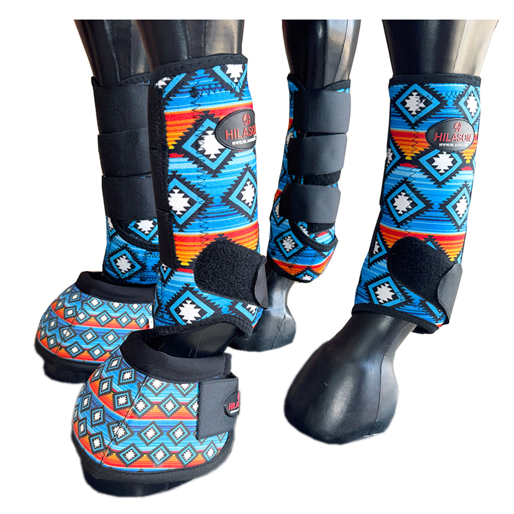 Hilason Horse Medicine No Turn Bell Boots Sports Front Rear Hind Leg Protective