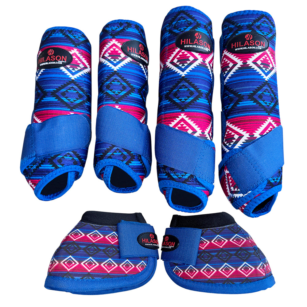 Hilason Horse Medicine No Turn Bell Boots Sports Front Rear Hind Leg Protective