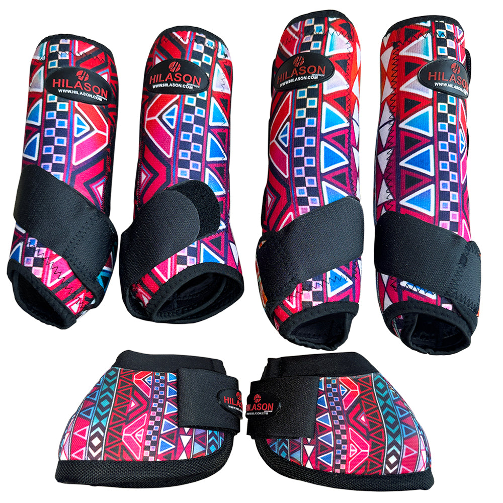 Hilason Horse Medicine No Turn Bell Boots Sports Front Rear Hind Leg Protective