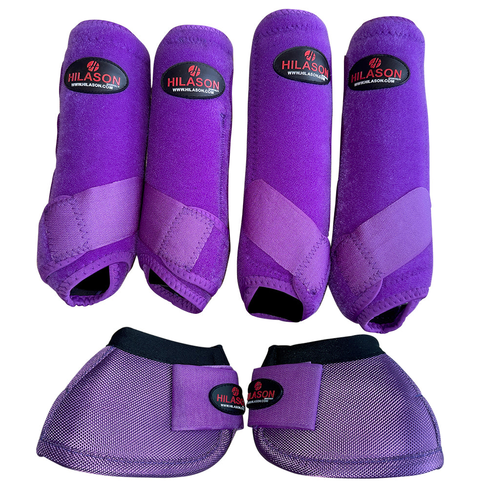 Hilason Horse Medicine No Turn Bell Boots Sports Front Rear Hind Leg Protective