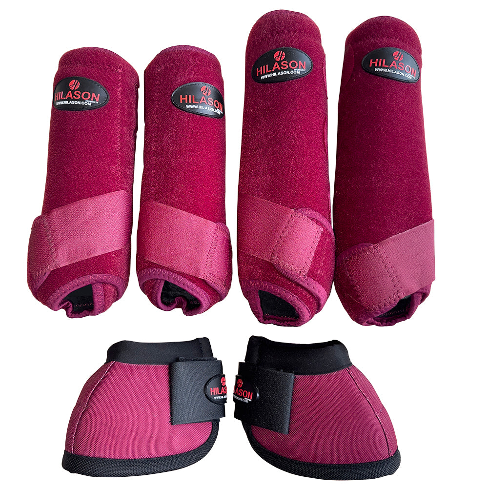 Hilason Horse Medicine No Turn Bell Boots Sports Front Rear Hind Leg Protective