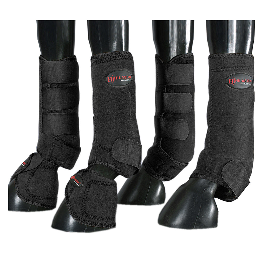 HILASON L M S Horse Front Rear Hind Leg Sport Boots & Bell 6 Pack | Jumping