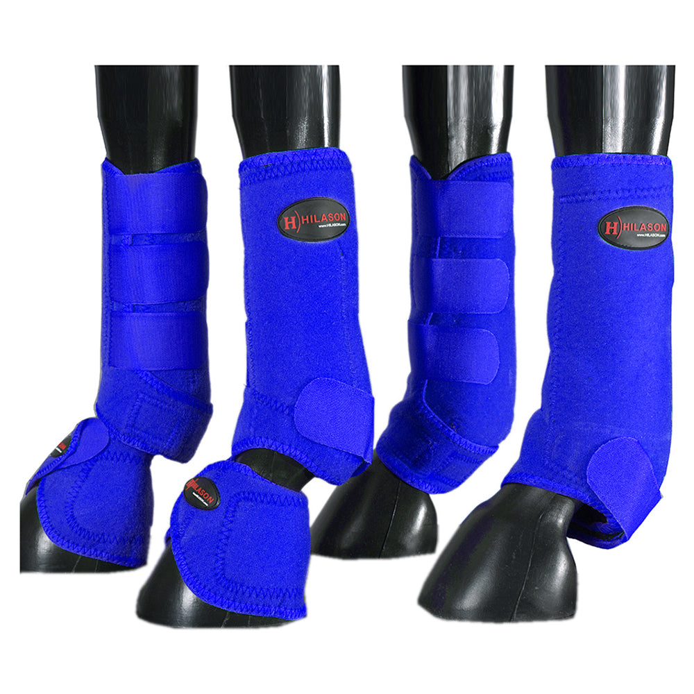 HILASON L M S Horse Front Rear Hind Leg Sport Boots & Bell 6 Pack | Jumping