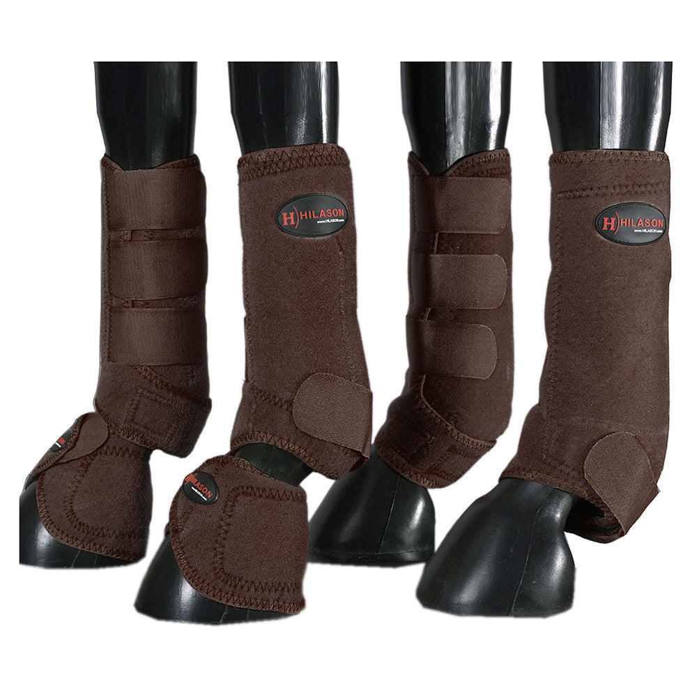 HILASON L M S Horse Front Rear Hind Leg Sport Boots & Bell 6 Pack | Jumping