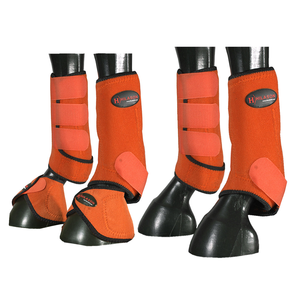 HILASON L M S Horse Front Rear Hind Leg Sport Boots & Bell 6 Pack | Jumping