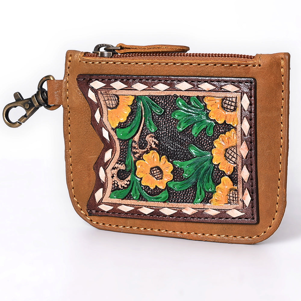 American Darling Coin Purse Hand Tooled Genuine Leather Women Bag Western Handbag