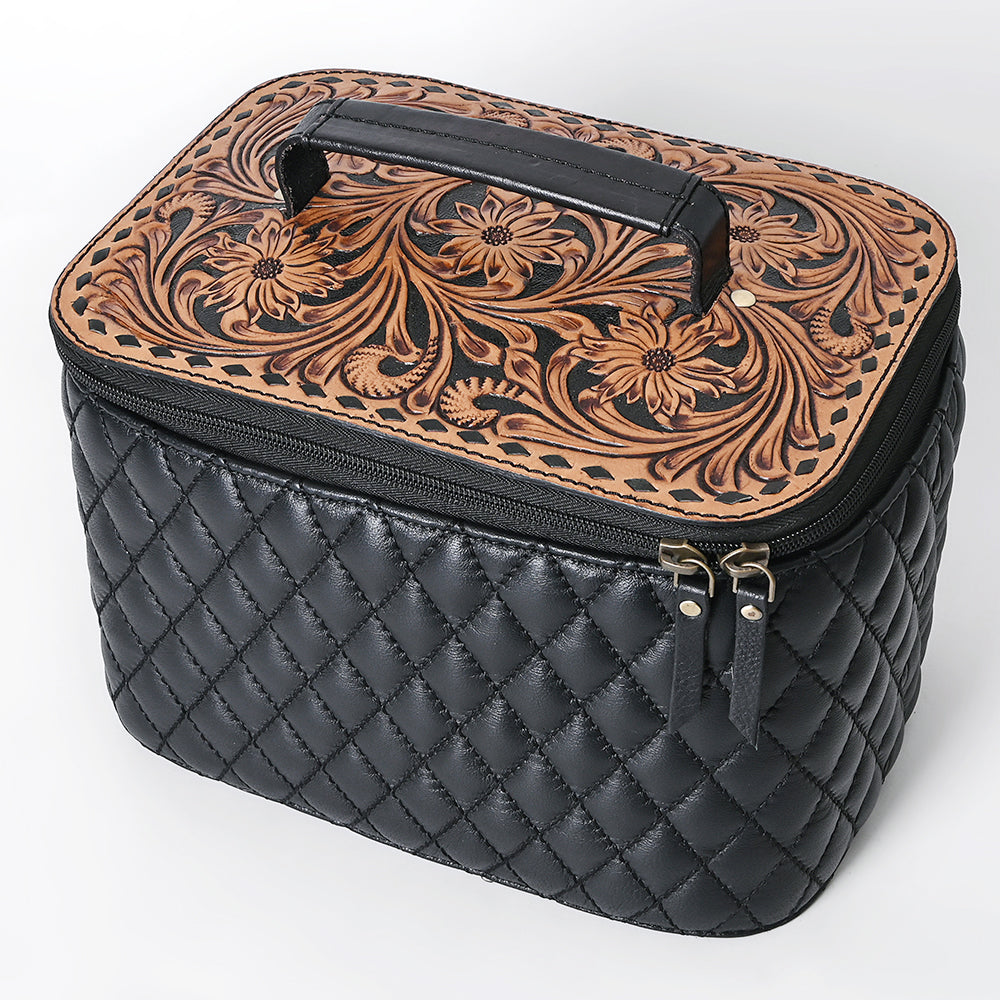 American Darling Jewelry Case Hand Tooled Genuine Leather Women Bag Western Handbag Purse