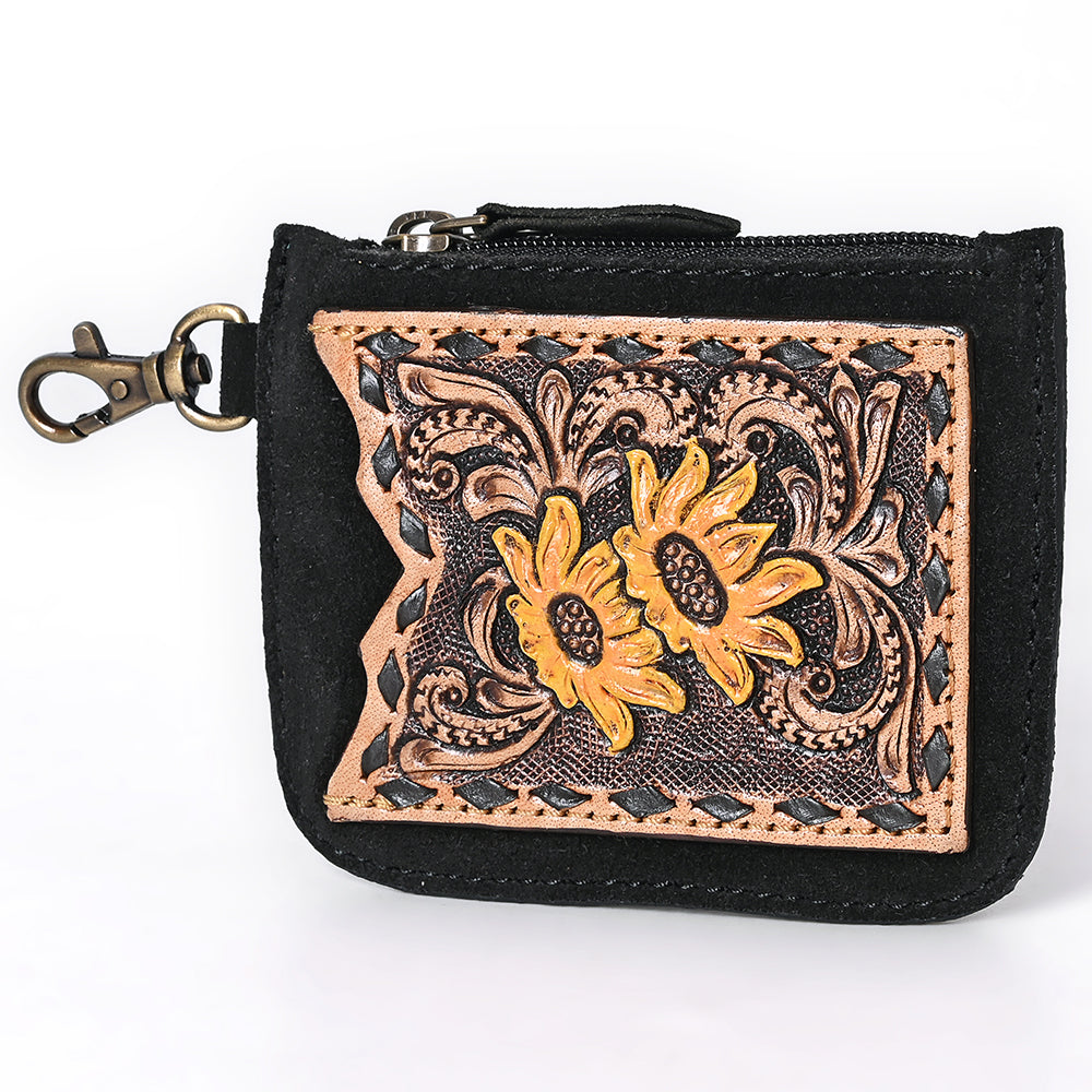 American Darling Coin Purse Hand Tooled Genuine Leather Women Bag Western Handbag