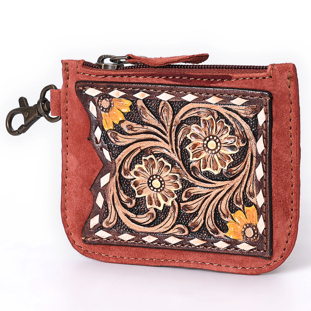 American Darling Coin Purse Hand Tooled Genuine Leather Women Bag Western Handbag