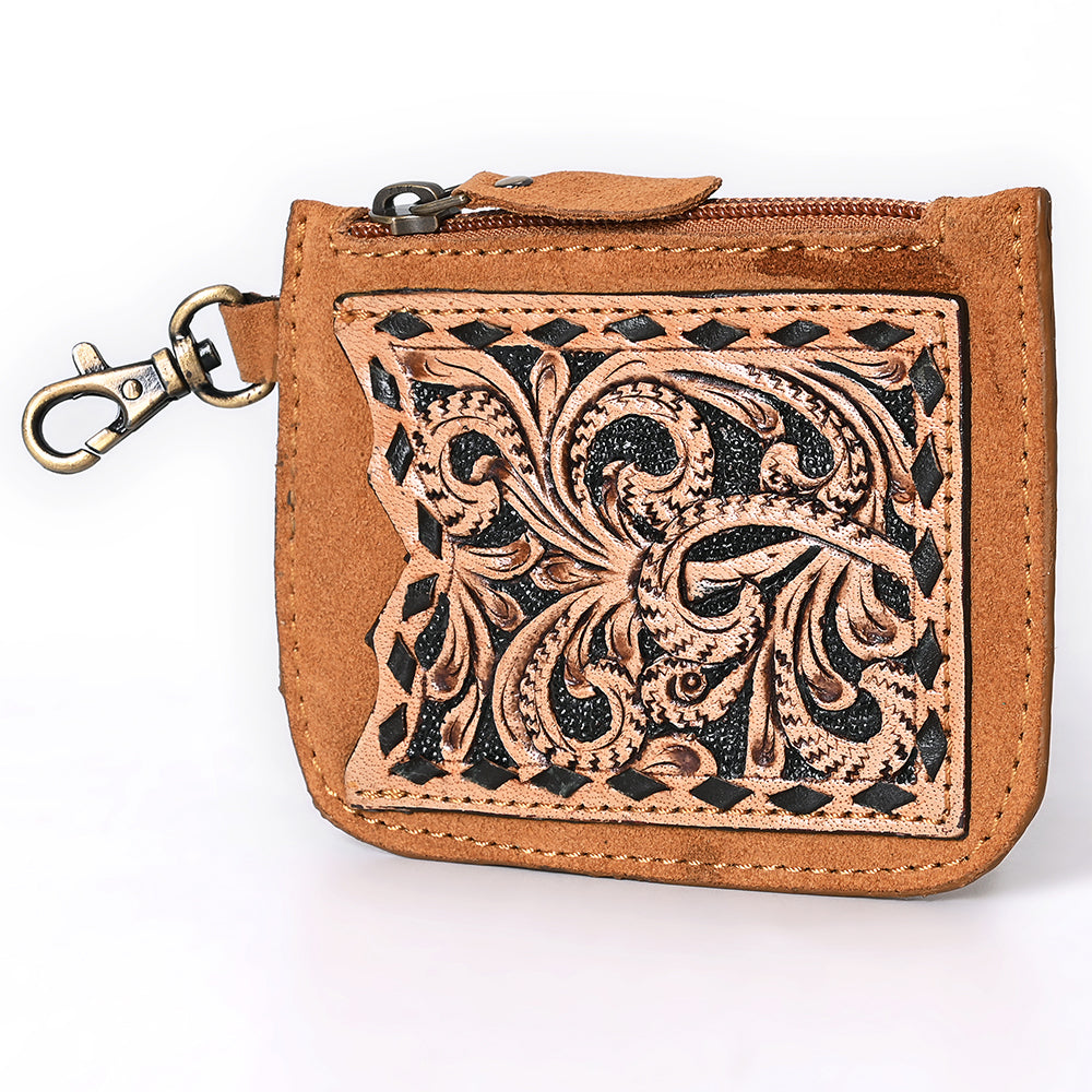 American Darling Coin Purse Hand Tooled Genuine Leather Women Bag Western Handbag