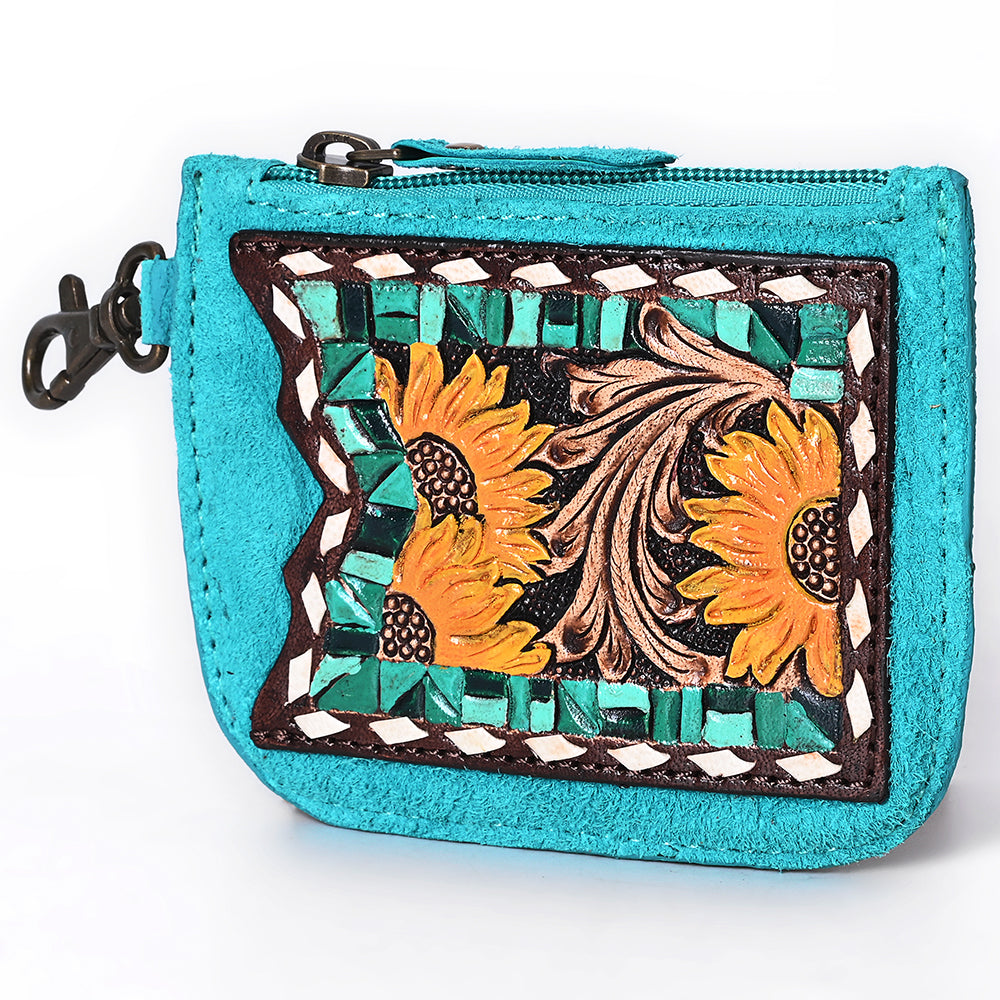 American Darling Coin Purse Hand Tooled Genuine Leather Women Bag Western Handbag