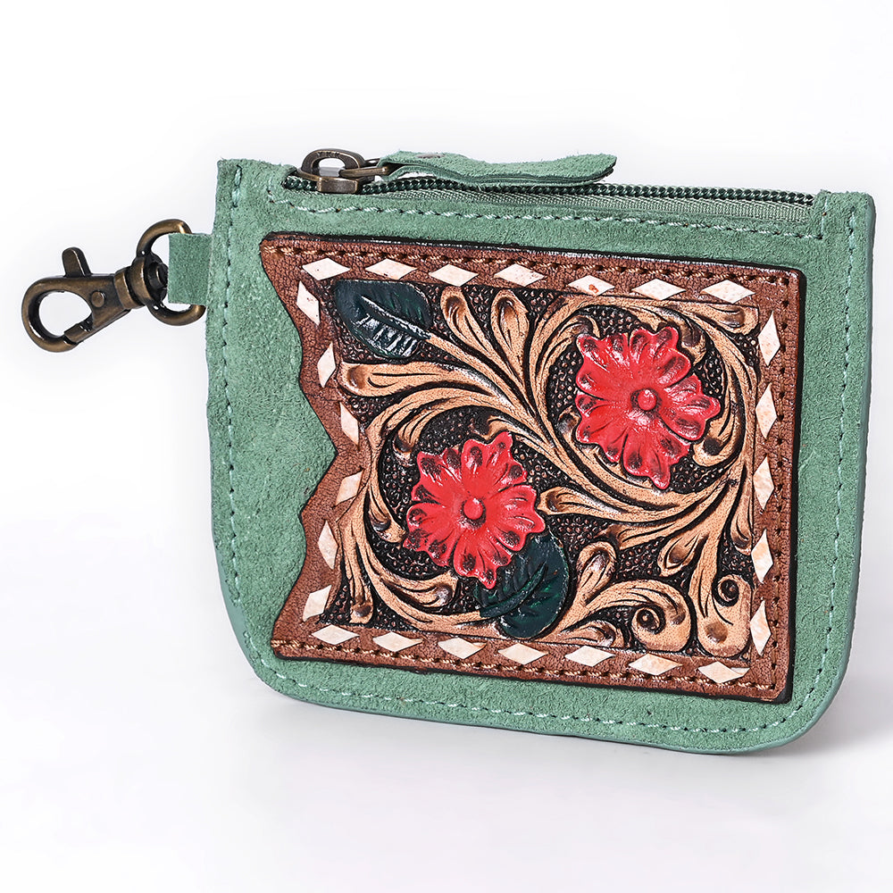 American Darling Coin Purse Hand Tooled Genuine Leather Women Bag Western Handbag