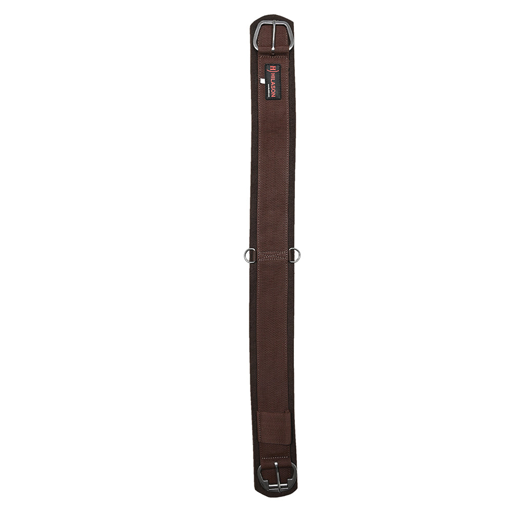 HILASON Western Horse Felt Lined Straight Saddle Cinch Girth with Stainless Steel Buckle Black