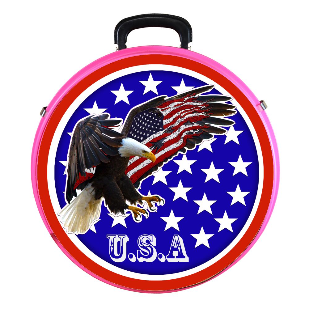 Hilason Medium 4 Rope Capacity Rope Can With Attractive Printed Genuine Leather Trim