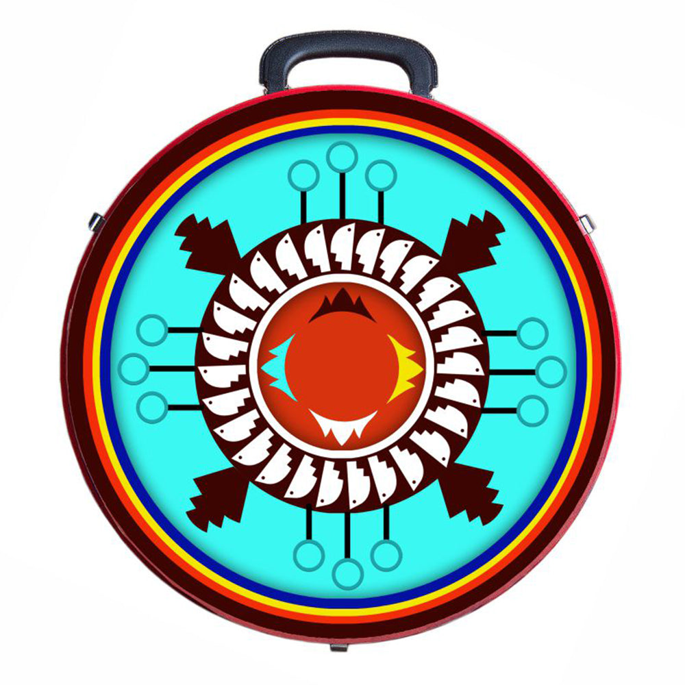 Hilason Medium 4 Rope Capacity Can With Attractive Printed Genuine Leather Trim