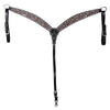 HILASON Western Horse Headstall Breast Collar Set American Leather Floral Carving | Tack for Horses