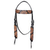 HILASON Western Horse Headstall Breast Collar Set American Leather Floral Carving | Tack for Horses