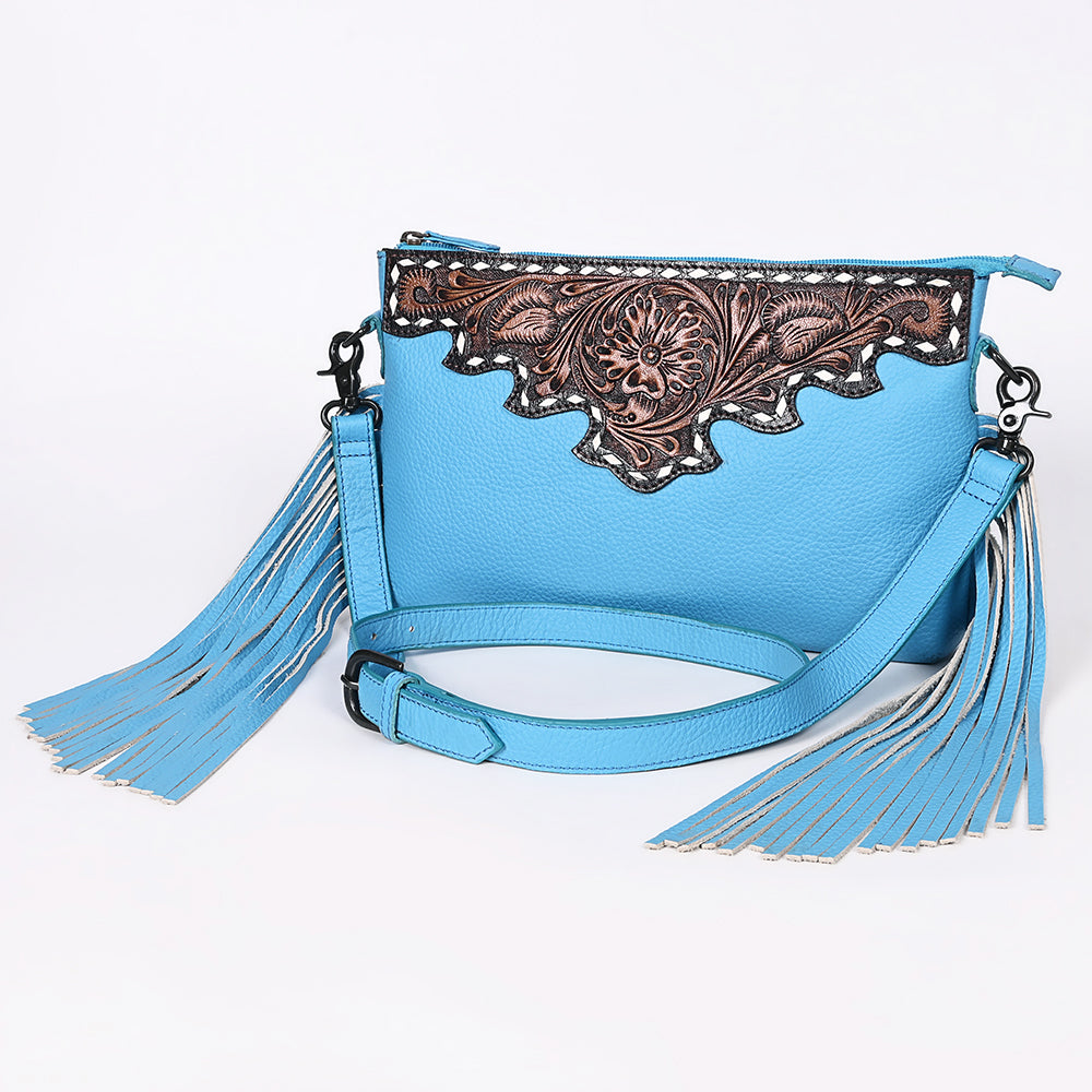 OHLAY Crossbody Hand Tooled Genuine Leather Women Bag Western Handbag Purse