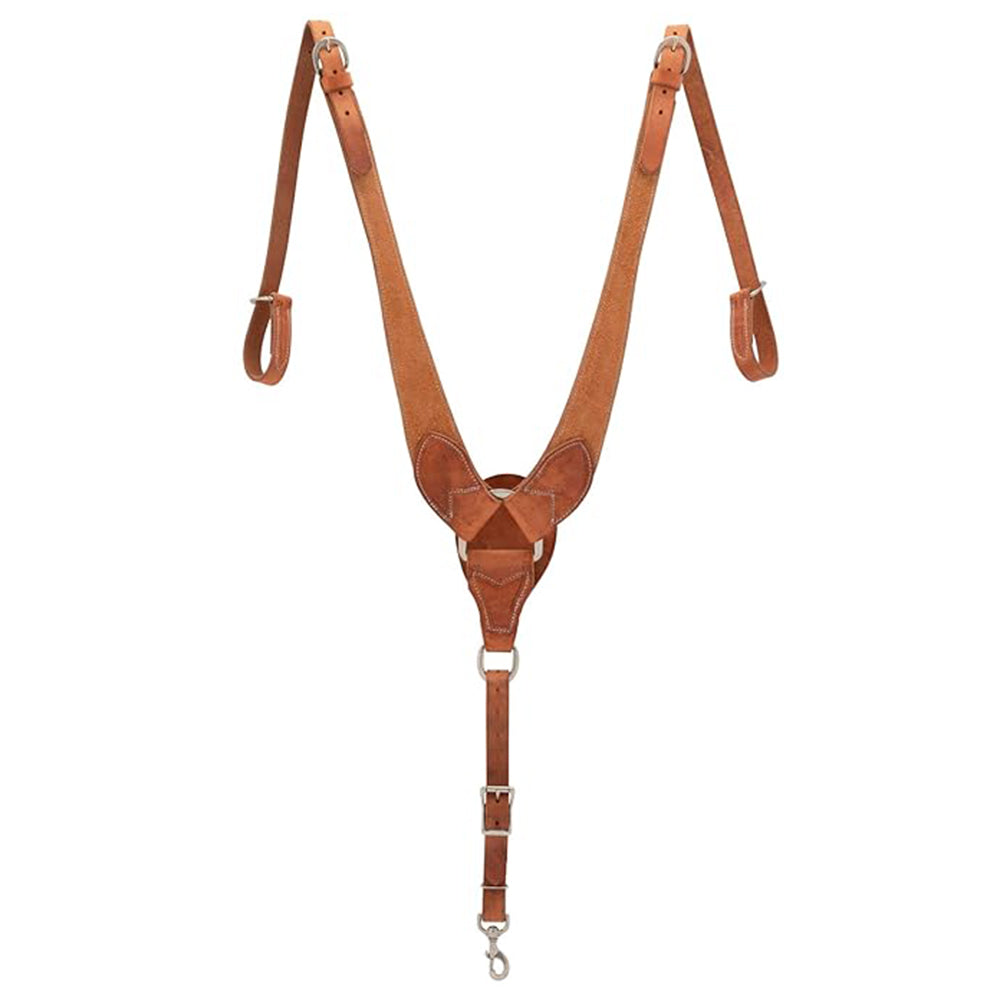 Weaver Leather Horse Breast Collar Rough Out Pulling Genuine Brown