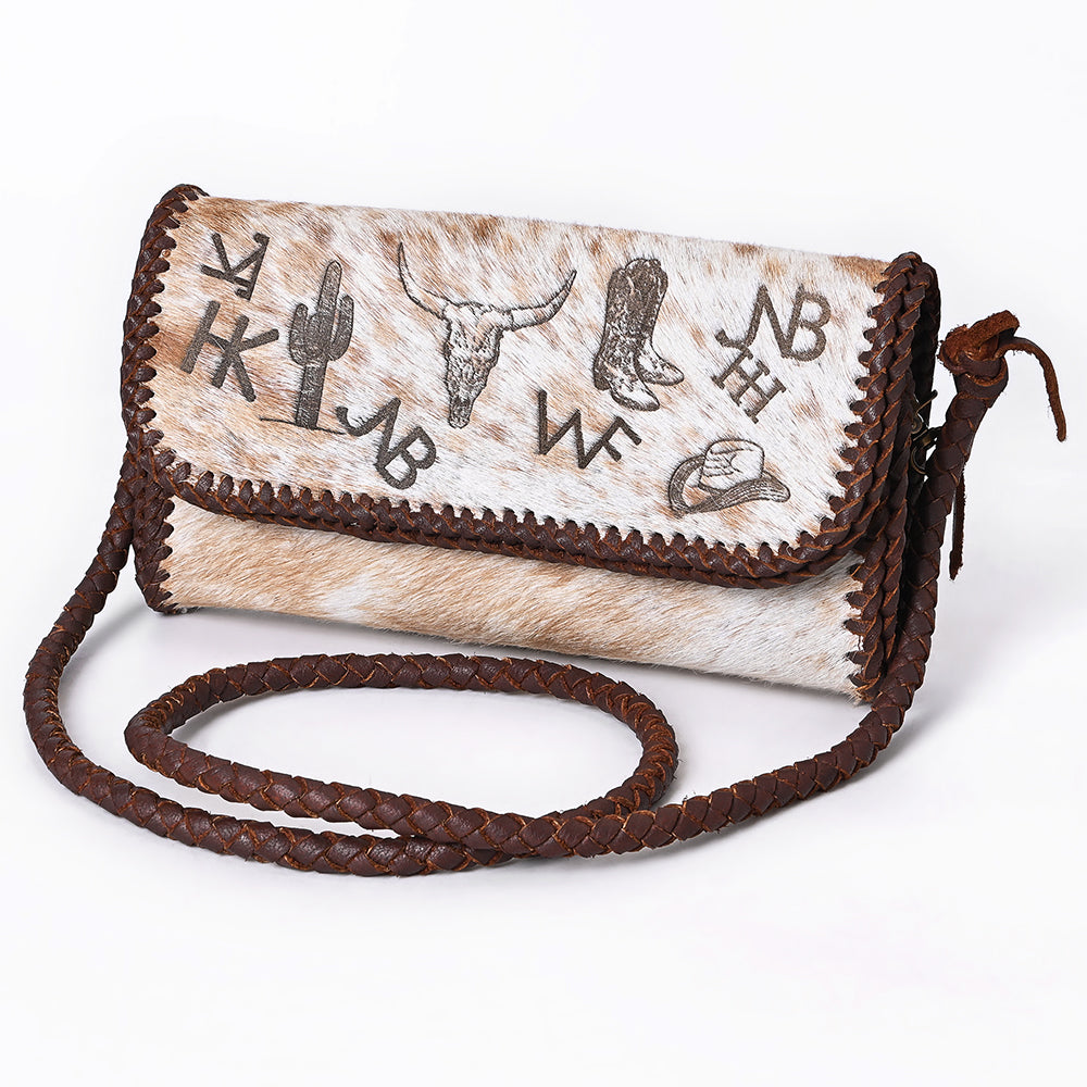 American Darling Crossbody Hair On Genuine Leather Western Women Bag Handbag Purse | for Cute
