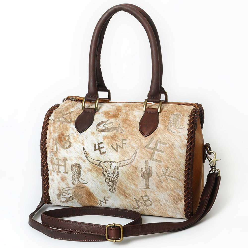 American Darling Duffel Bag Beautifully Hair on Genuine Leather women bag