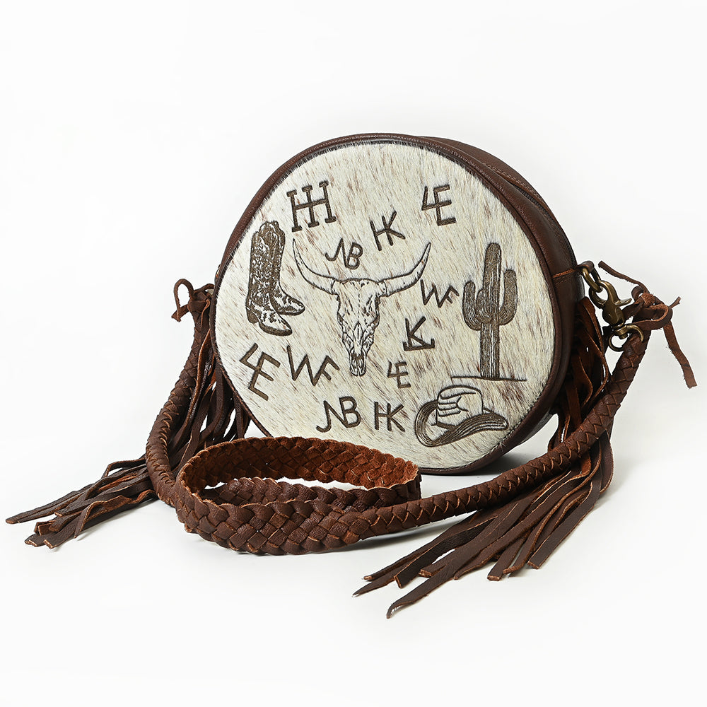 American Darling Canteen Bag Beautifully Hair on Genuine Leather women