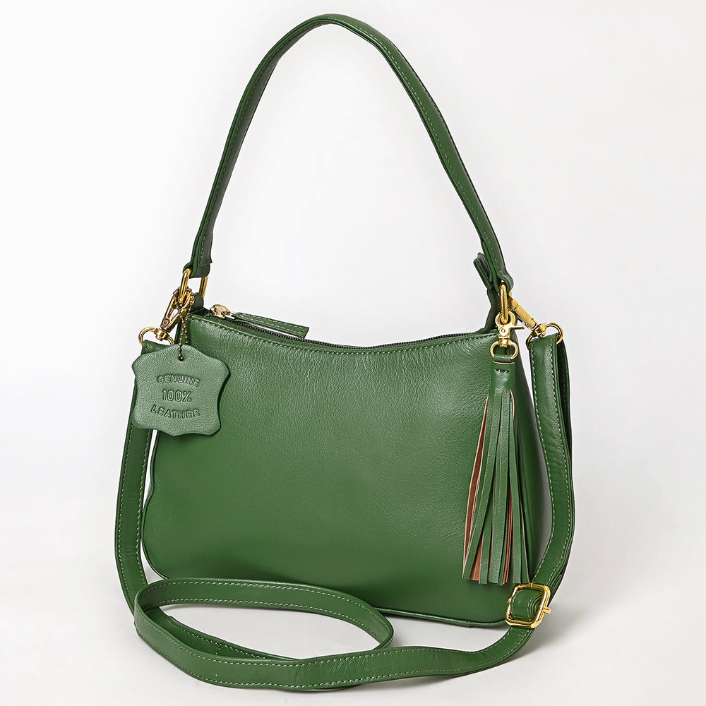 Never Mind Western Cross Body Genuine Leather Handbag Purse Wallet Bag For Women Girls Brown