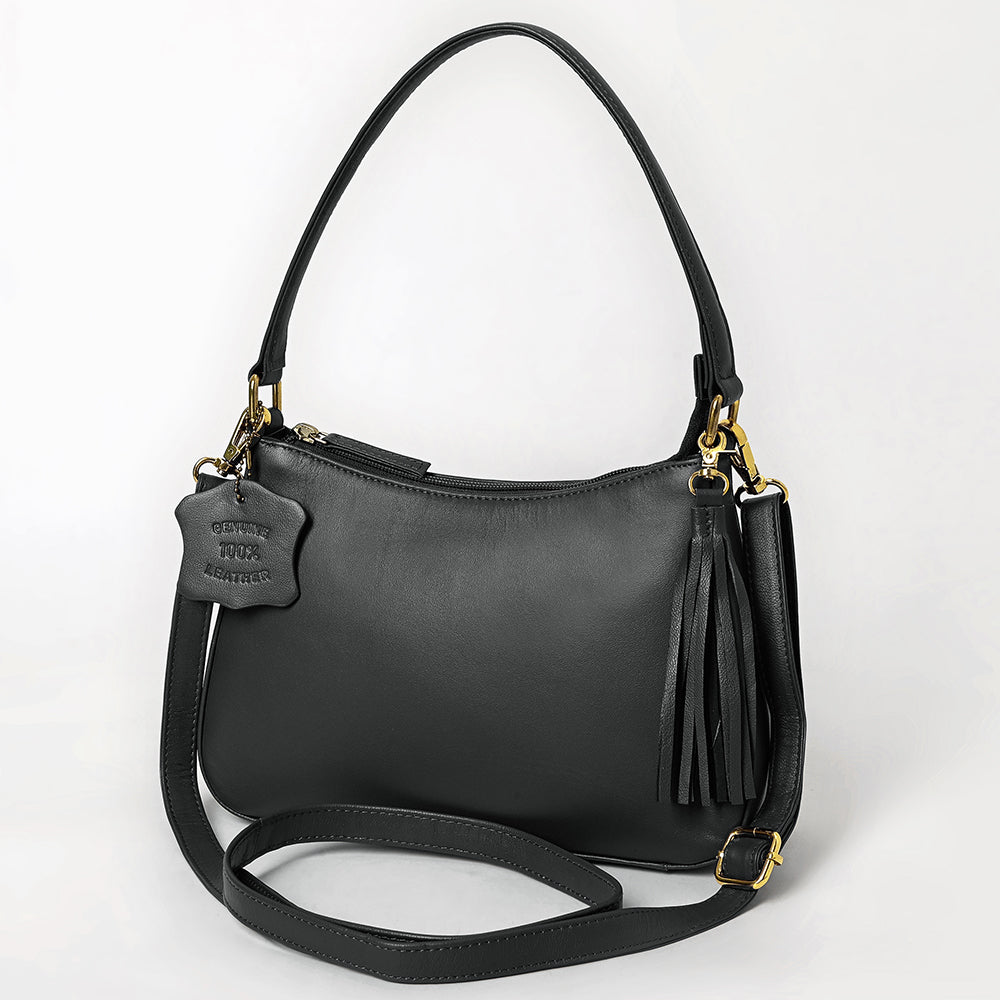 Never Mind Western Cross Body Genuine Leather Handbag Purse Wallet Bag For Women Girls Brown