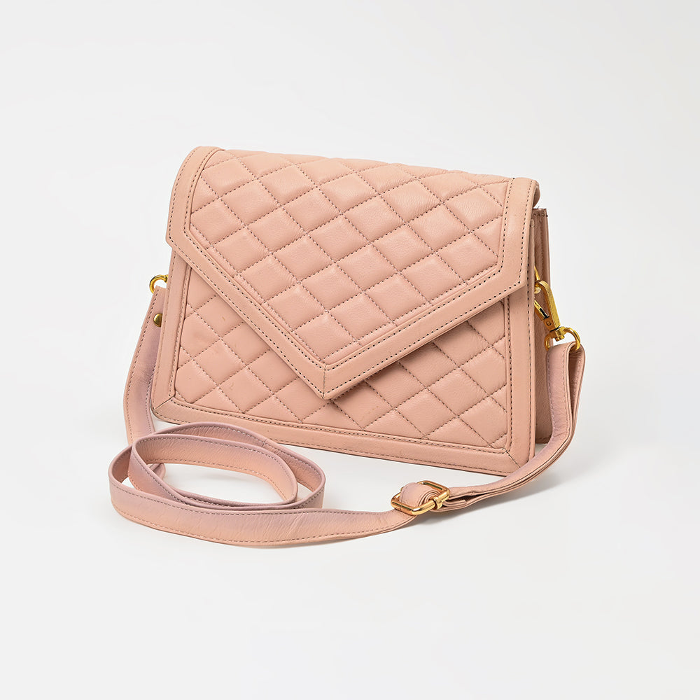 Never Mind Genuine Leather Crossbody Bag Women Quilted Envelope Flap Shoulder Purse Adjustable Strap Stylish Everyday Handbag