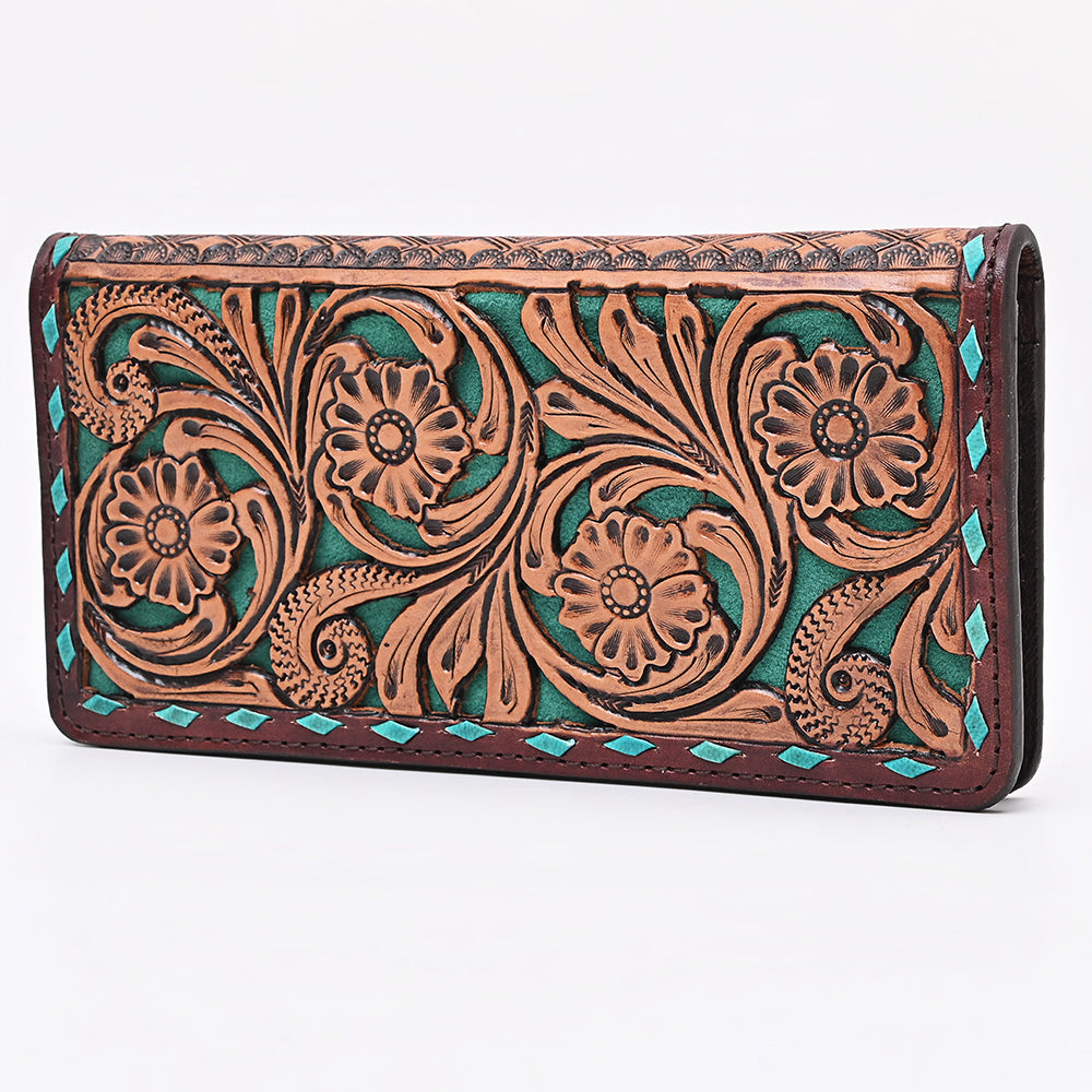 American Darling Wallet Beautifully Hand Tooled Genuine Leather women hand purse
