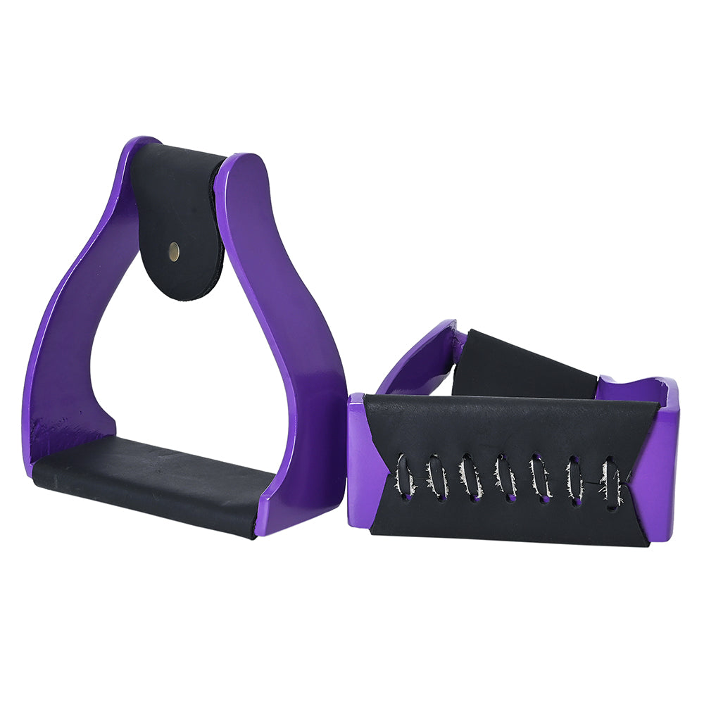 HILASON 3 in Neck Western Horse Heavy Duty Iron Saddle Stirrups Pair