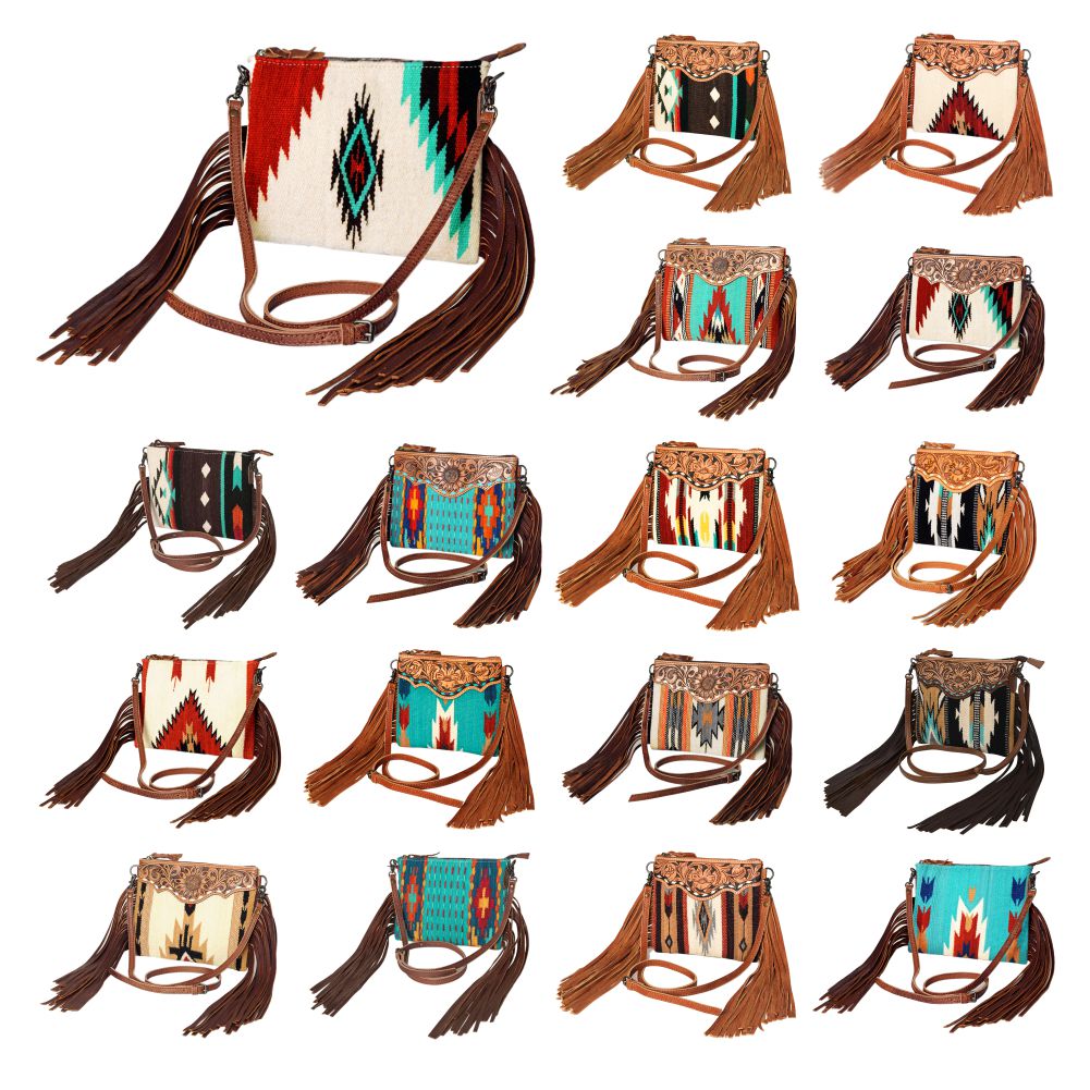 American Darling Cross Body Saddle Blanket Genuine Leather Women Bag Western Handbag Purse