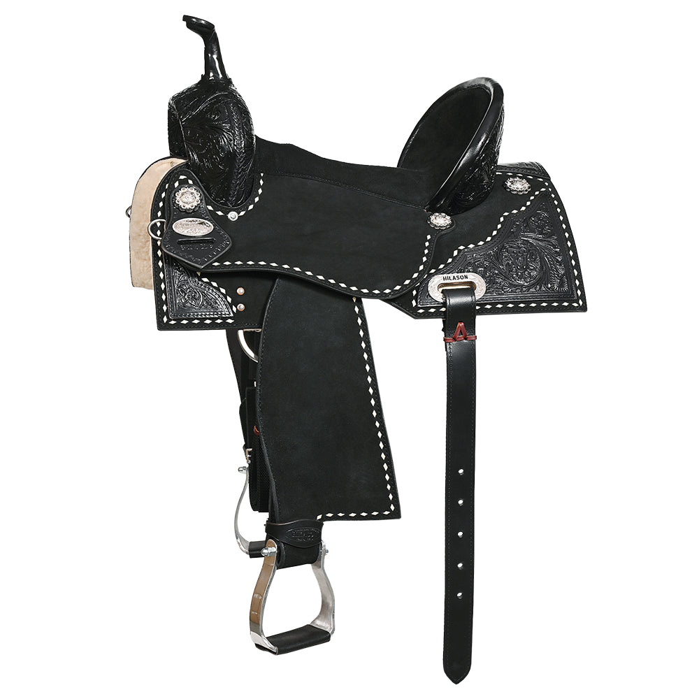 Hilason Western Horse Flex Tree Saddle American Leather Trail Barrel