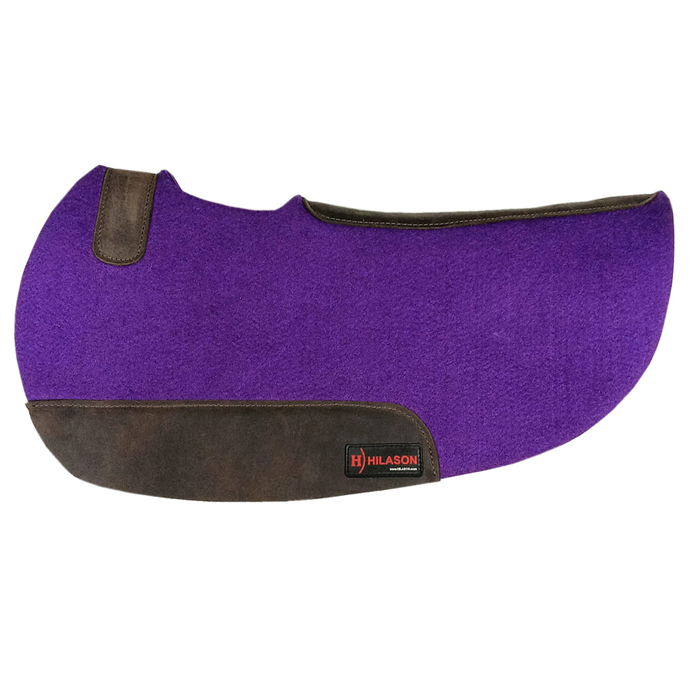 30X32 In Hilason Western Felt Horse Saddle Pad W/ Leather Border
